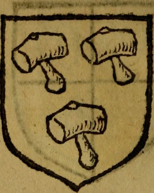 An illustration from Le jardin d'armoiries : contenant les armes de plusieurs nobles royaumes & maisons de Germanie Inferieure: oeuvre autant nouveau, que proufitable à tous amateurs du noble exercice d'armes. Den boomagert der wapenen, inhoudende wapenen van vele edele huysen van dese Nederlanden, en andere onliggende .., 1567, leaf 249