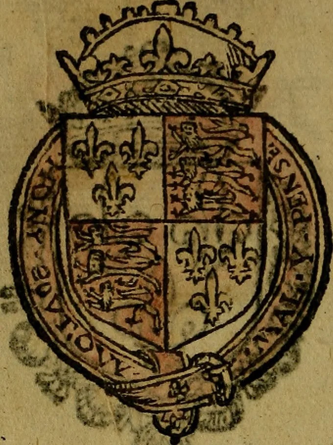 An illustration from Le jardin d'armoiries : contenant les armes de plusieurs nobles royaumes & maisons de Germanie Inferieure: oeuvre autant nouveau, que proufitable à tous amateurs du noble exercice d'armes. Den boomagert der wapenen, inhoudende wapenen van vele edele huysen van dese Nederlanden, en andere onliggende .., 1567, leaf 25