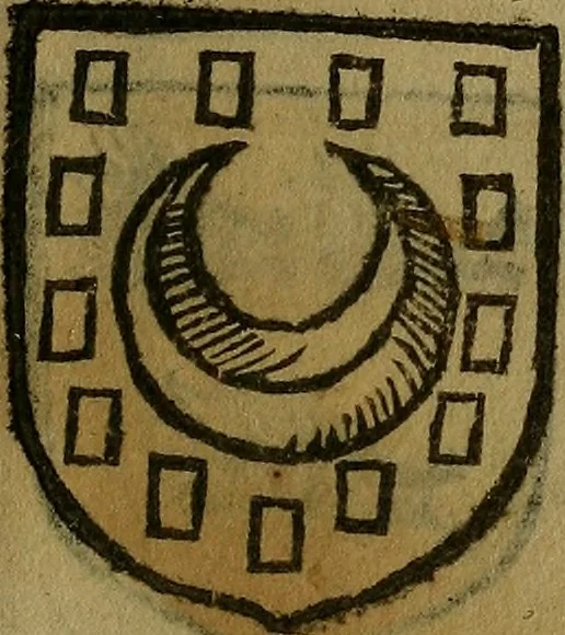 An illustration from Le jardin d'armoiries : contenant les armes de plusieurs nobles royaumes & maisons de Germanie Inferieure: oeuvre autant nouveau, que proufitable à tous amateurs du noble exercice d'armes. Den boomagert der wapenen, inhoudende wapenen van vele edele huysen van dese Nederlanden, en andere onliggende .., 1567, leaf 270