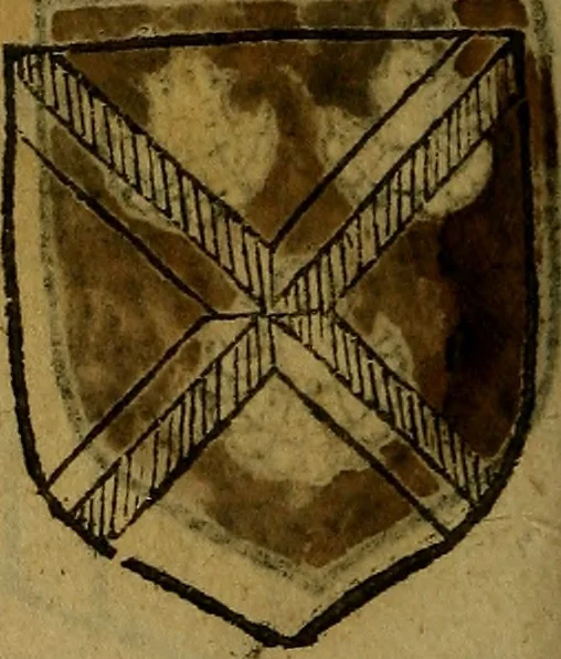 An illustration from Le jardin d'armoiries : contenant les armes de plusieurs nobles royaumes & maisons de Germanie Inferieure: oeuvre autant nouveau, que proufitable à tous amateurs du noble exercice d'armes. Den boomagert der wapenen, inhoudende wapenen van vele edele huysen van dese Nederlanden, en andere onliggende .., 1567, leaf 271