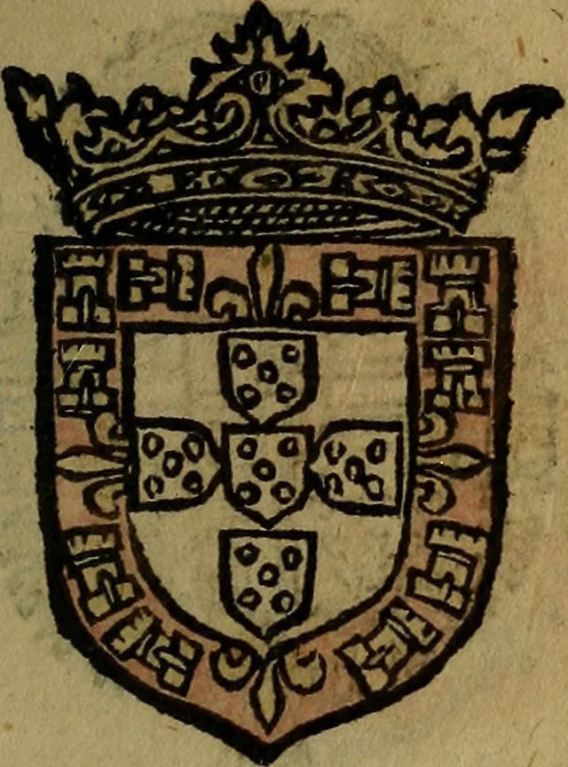 An illustration from Le jardin d'armoiries : contenant les armes de plusieurs nobles royaumes & maisons de Germanie Inferieure: oeuvre autant nouveau, que proufitable à tous amateurs du noble exercice d'armes. Den boomagert der wapenen, inhoudende wapenen van vele edele huysen van dese Nederlanden, en andere onliggende .., 1567, leaf 28