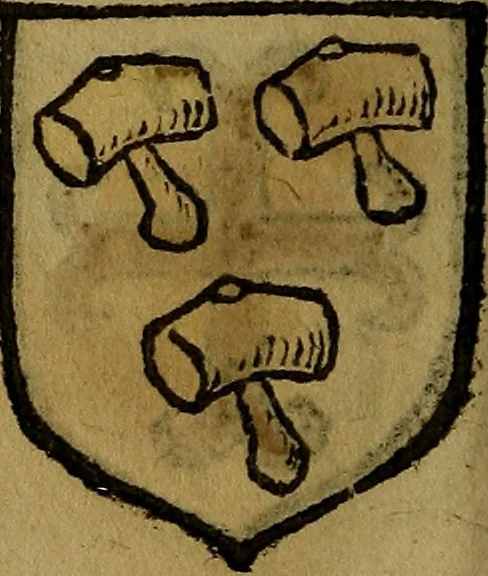 An illustration from Le jardin d'armoiries : contenant les armes de plusieurs nobles royaumes & maisons de Germanie Inferieure: oeuvre autant nouveau, que proufitable à tous amateurs du noble exercice d'armes. Den boomagert der wapenen, inhoudende wapenen van vele edele huysen van dese Nederlanden, en andere onliggende .., 1567, leaf 287