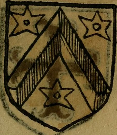 An illustration from Le jardin d'armoiries : contenant les armes de plusieurs nobles royaumes & maisons de Germanie Inferieure: oeuvre autant nouveau, que proufitable à tous amateurs du noble exercice d'armes. Den boomagert der wapenen, inhoudende wapenen van vele edele huysen van dese Nederlanden, en andere onliggende .., 1567, leaf 290