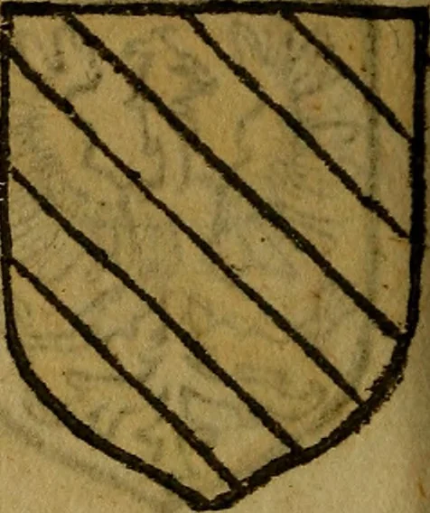 An illustration from Le jardin d'armoiries : contenant les armes de plusieurs nobles royaumes & maisons de Germanie Inferieure: oeuvre autant nouveau, que proufitable à tous amateurs du noble exercice d'armes. Den boomagert der wapenen, inhoudende wapenen van vele edele huysen van dese Nederlanden, en andere onliggende .., 1567, leaf 311