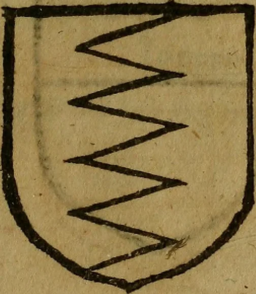 An illustration from Le jardin d'armoiries : contenant les armes de plusieurs nobles royaumes & maisons de Germanie Inferieure: oeuvre autant nouveau, que proufitable à tous amateurs du noble exercice d'armes. Den boomagert der wapenen, inhoudende wapenen van vele edele huysen van dese Nederlanden, en andere onliggende .., 1567, leaf 314