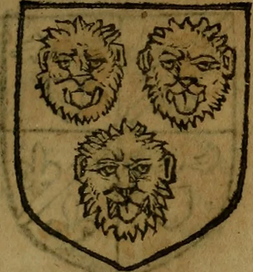 An illustration from Le jardin d'armoiries : contenant les armes de plusieurs nobles royaumes & maisons de Germanie Inferieure: oeuvre autant nouveau, que proufitable à tous amateurs du noble exercice d'armes. Den boomagert der wapenen, inhoudende wapenen van vele edele huysen van dese Nederlanden, en andere onliggende .., 1567, leaf 318