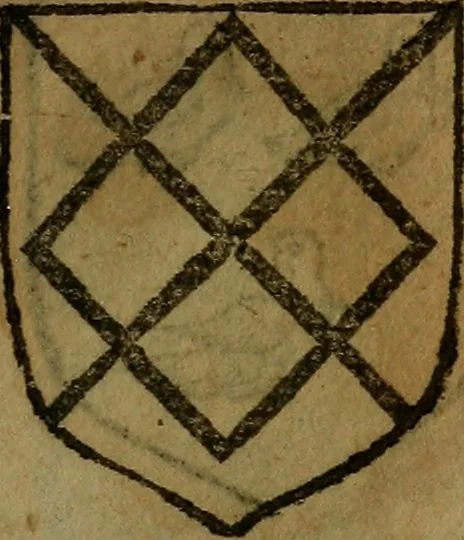 An illustration from Le jardin d'armoiries : contenant les armes de plusieurs nobles royaumes & maisons de Germanie Inferieure: oeuvre autant nouveau, que proufitable à tous amateurs du noble exercice d'armes. Den boomagert der wapenen, inhoudende wapenen van vele edele huysen van dese Nederlanden, en andere onliggende .., 1567, leaf 332