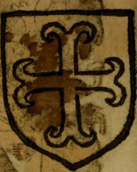 An illustration from Le jardin d'armoiries : contenant les armes de plusieurs nobles royaumes & maisons de Germanie Inferieure: oeuvre autant nouveau, que proufitable à tous amateurs du noble exercice d'armes. Den boomagert der wapenen, inhoudende wapenen van vele edele huysen van dese Nederlanden, en andere onliggende .., 1567, leaf 341