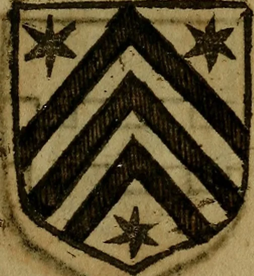 An illustration from Le jardin d'armoiries : contenant les armes de plusieurs nobles royaumes & maisons de Germanie Inferieure: oeuvre autant nouveau, que proufitable à tous amateurs du noble exercice d'armes. Den boomagert der wapenen, inhoudende wapenen van vele edele huysen van dese Nederlanden, en andere onliggende .., 1567, leaf 352
