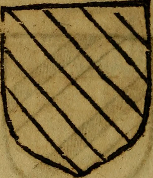 An illustration from Le jardin d'armoiries : contenant les armes de plusieurs nobles royaumes & maisons de Germanie Inferieure: oeuvre autant nouveau, que proufitable à tous amateurs du noble exercice d'armes. Den boomagert der wapenen, inhoudende wapenen van vele edele huysen van dese Nederlanden, en andere onliggende .., 1567, leaf 363