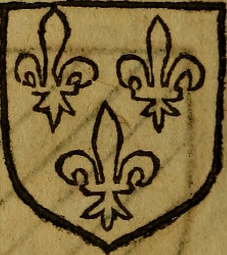 An illustration from Le jardin d'armoiries : contenant les armes de plusieurs nobles royaumes & maisons de Germanie Inferieure: oeuvre autant nouveau, que proufitable à tous amateurs du noble exercice d'armes. Den boomagert der wapenen, inhoudende wapenen van vele edele huysen van dese Nederlanden, en andere onliggende .., 1567, leaf 363