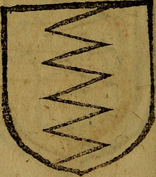 An illustration from Le jardin d'armoiries : contenant les armes de plusieurs nobles royaumes & maisons de Germanie Inferieure: oeuvre autant nouveau, que proufitable à tous amateurs du noble exercice d'armes. Den boomagert der wapenen, inhoudende wapenen van vele edele huysen van dese Nederlanden, en andere onliggende .., 1567, leaf 367