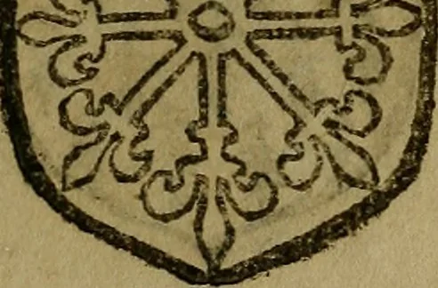 An illustration from Le jardin d'armoiries : contenant les armes de plusieurs nobles royaumes & maisons de Germanie Inferieure: oeuvre autant nouveau, que proufitable à tous amateurs du noble exercice d'armes. Den boomagert der wapenen, inhoudende wapenen van vele edele huysen van dese Nederlanden, en andere onliggende .., 1567, leaf 48