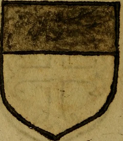 An illustration from Le jardin d'armoiries : contenant les armes de plusieurs nobles royaumes & maisons de Germanie Inferieure: oeuvre autant nouveau, que proufitable à tous amateurs du noble exercice d'armes. Den boomagert der wapenen, inhoudende wapenen van vele edele huysen van dese Nederlanden, en andere onliggende .., 1567, leaf 63