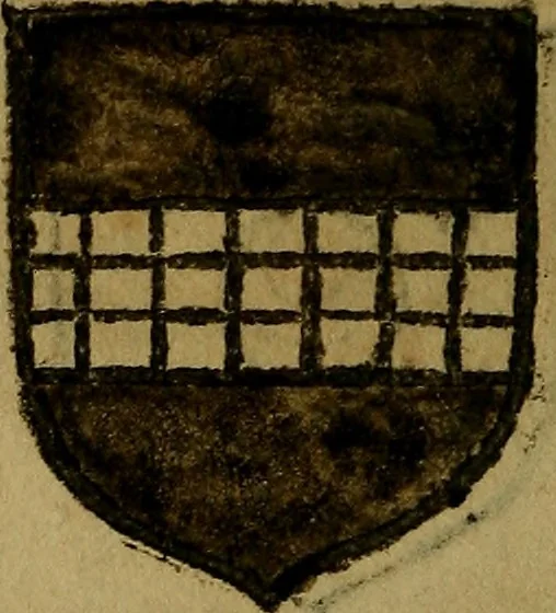 An illustration from Le jardin d'armoiries : contenant les armes de plusieurs nobles royaumes & maisons de Germanie Inferieure: oeuvre autant nouveau, que proufitable à tous amateurs du noble exercice d'armes. Den boomagert der wapenen, inhoudende wapenen van vele edele huysen van dese Nederlanden, en andere onliggende .., 1567, leaf 71