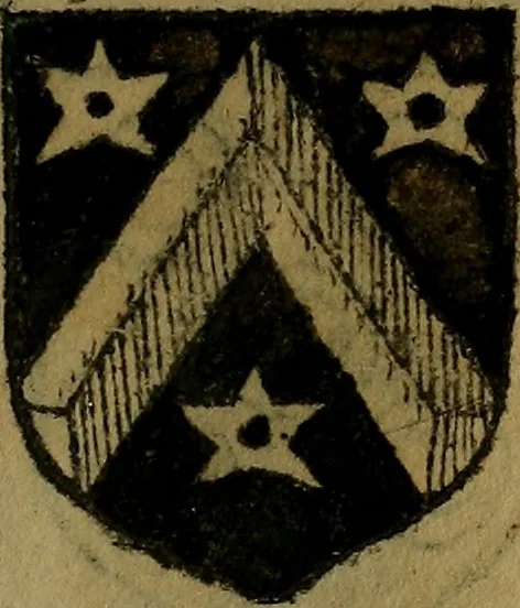 An illustration from Le jardin d'armoiries : contenant les armes de plusieurs nobles royaumes & maisons de Germanie Inferieure: oeuvre autant nouveau, que proufitable à tous amateurs du noble exercice d'armes. Den boomagert der wapenen, inhoudende wapenen van vele edele huysen van dese Nederlanden, en andere onliggende .., 1567, leaf 80