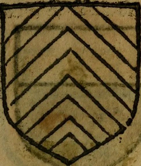 An illustration from Le jardin d'armoiries : contenant les armes de plusieurs nobles royaumes & maisons de Germanie Inferieure: oeuvre autant nouveau, que proufitable à tous amateurs du noble exercice d'armes. Den boomagert der wapenen, inhoudende wapenen van vele edele huysen van dese Nederlanden, en andere onliggende .., 1567, leaf 86