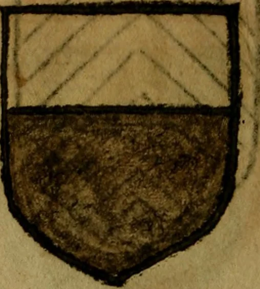 An illustration from Le jardin d'armoiries : contenant les armes de plusieurs nobles royaumes & maisons de Germanie Inferieure: oeuvre autant nouveau, que proufitable à tous amateurs du noble exercice d'armes. Den boomagert der wapenen, inhoudende wapenen van vele edele huysen van dese Nederlanden, en andere onliggende .., 1567, leaf 87