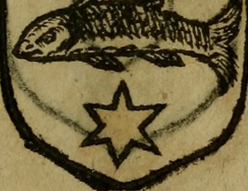 An illustration from Le jardin d'armoiries : contenant les armes de plusieurs nobles royaumes & maisons de Germanie Inferieure: oeuvre autant nouveau, que proufitable à tous amateurs du noble exercice d'armes. Den boomagert der wapenen, inhoudende wapenen van vele edele huysen van dese Nederlanden, en andere onliggende .., 1567, leaf 88