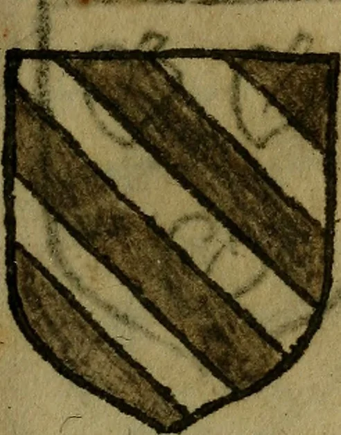 An illustration from Le jardin d'armoiries : contenant les armes de plusieurs nobles royaumes & maisons de Germanie Inferieure: oeuvre autant nouveau, que proufitable à tous amateurs du noble exercice d'armes. Den boomagert der wapenen, inhoudende wapenen van vele edele huysen van dese Nederlanden, en andere onliggende .., 1567, leaf 92