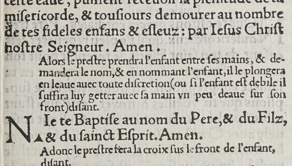 An illustration from Le liure des prieres communes, de l'administration des sacremens & autres ceremonies en l'Eglise d'Angelterre., 1553, leaf 359