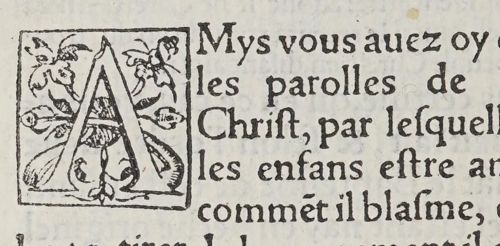 An illustration from Le liure des prieres communes, de l'administration des sacremens & autres ceremonies en l'Eglise d'Angelterre., 1553, leaf 364