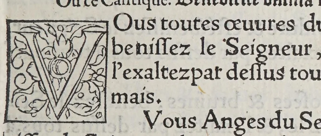 An illustration from Le liure des prieres communes, de l'administration des sacremens & autres ceremonies en l'Eglise d'Angelterre., 1553, leaf 61