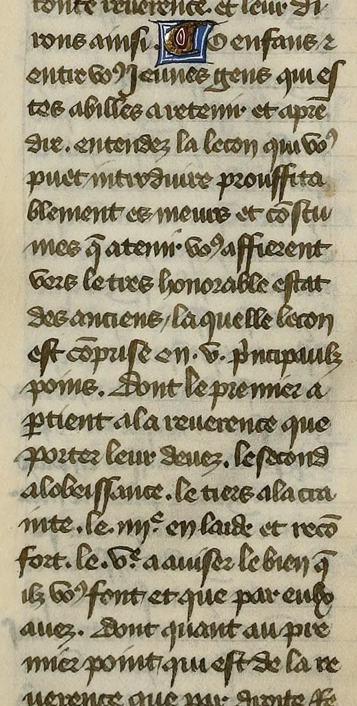 An illustration from Le livre des trois vertus, leaf 184