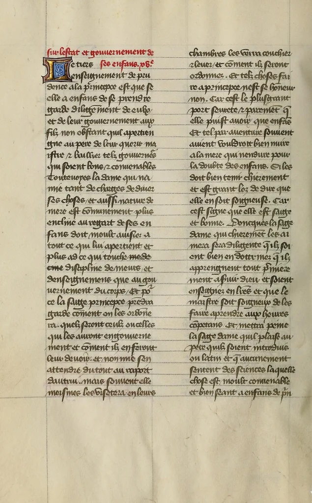 An illustration from Le livre des trois vertus, leaf 60