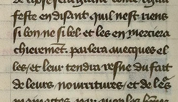 An illustration from Le livre des trois vertus, leaf 84