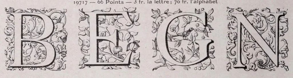 An illustration from Le livret typographique; spécimen de caractères, 1886, leaf 474
