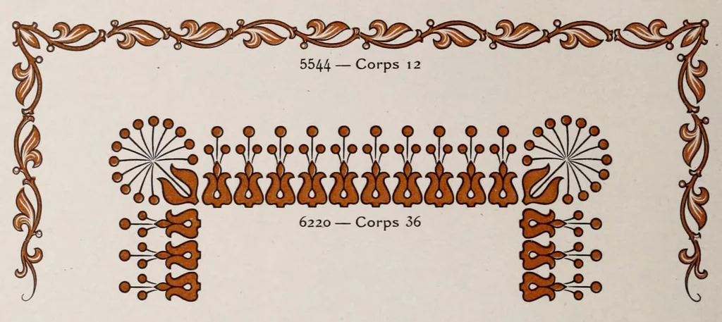 An illustration from Le livret typographique; spécimen de caractères, 1886, leaf 556