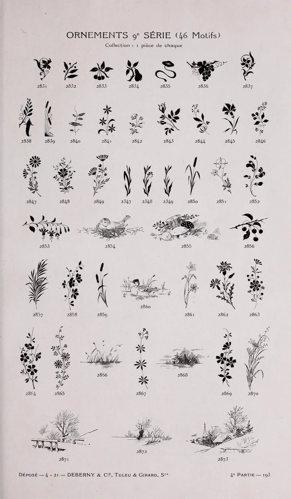 An illustration from Le livret typographique; spécimen de caractères, 1886, leaf 677