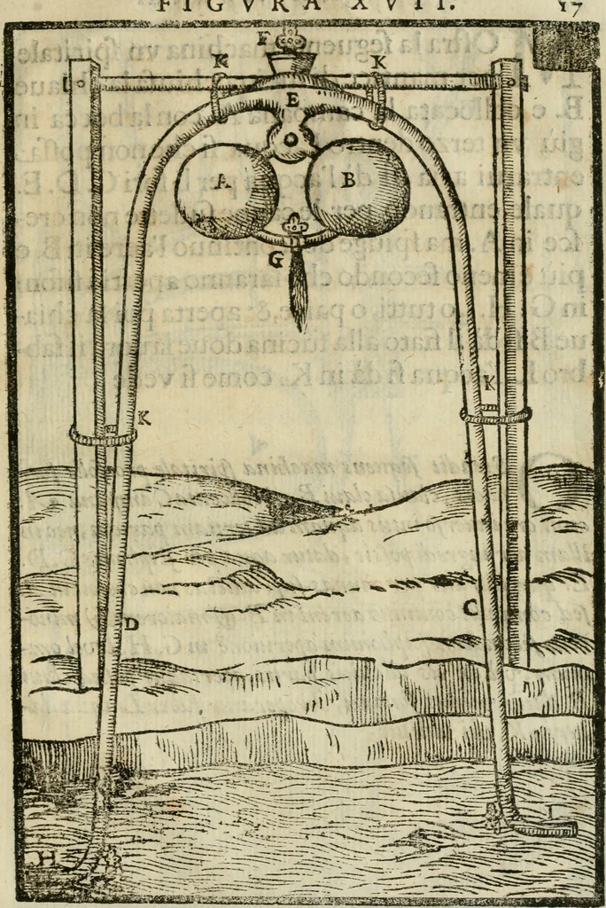 An illustration from Le machine : volume nuouo et di molto artificio da fare effetti marauigliosi tanto spiritali quanto di animale operatione arichito di bellissime figure conle dichiarationi a ciascuna di esse in lingua uolgare et latina, 1629, leaf 152