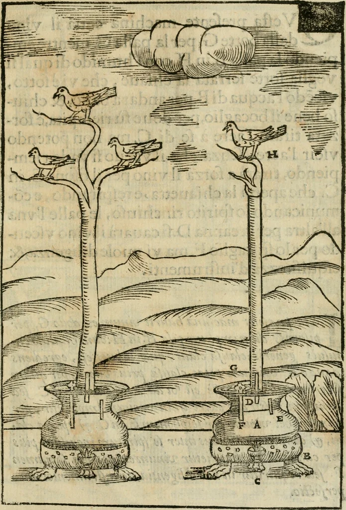 An illustration from Le machine : volume nuouo et di molto artificio da fare effetti marauigliosi tanto spiritali quanto di animale operatione arichito di bellissime figure conle dichiarationi a ciascuna di esse in lingua uolgare et latina, 1629, leaf 160