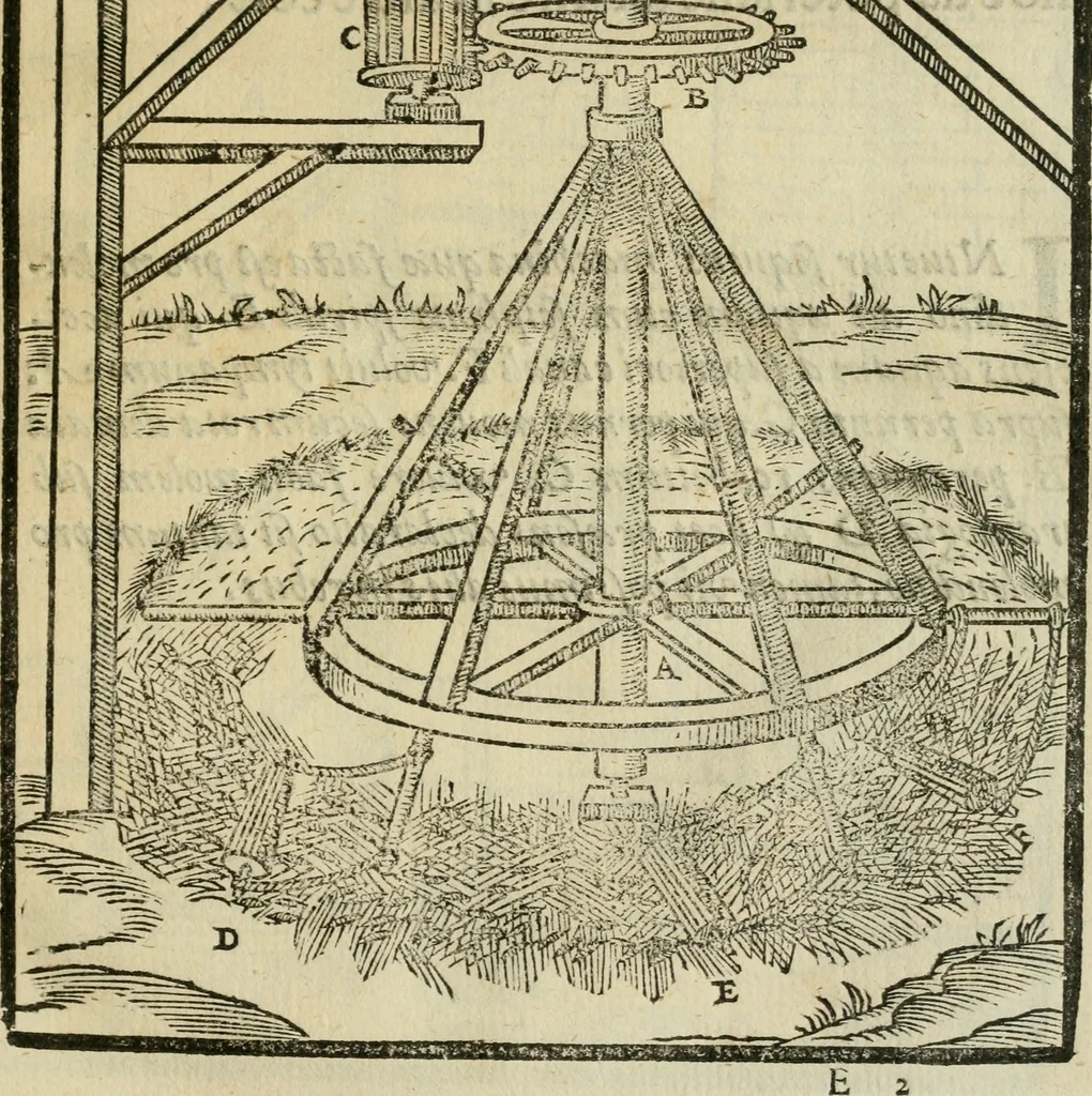 An illustration from Le machine : volume nuouo et di molto artificio da fare effetti marauigliosi tanto spiritali quanto di animale operatione arichito di bellissime figure conle dichiarationi a ciascuna di esse in lingua uolgare et latina, 1629, leaf 40