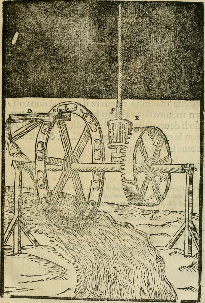 An illustration from Le machine : volume nuouo et di molto artificio da fare effetti marauigliosi tanto spiritali quanto di animale operatione arichito di bellissime figure conle dichiarationi a ciascuna di esse in lingua uolgare et latina, 1629, leaf 68