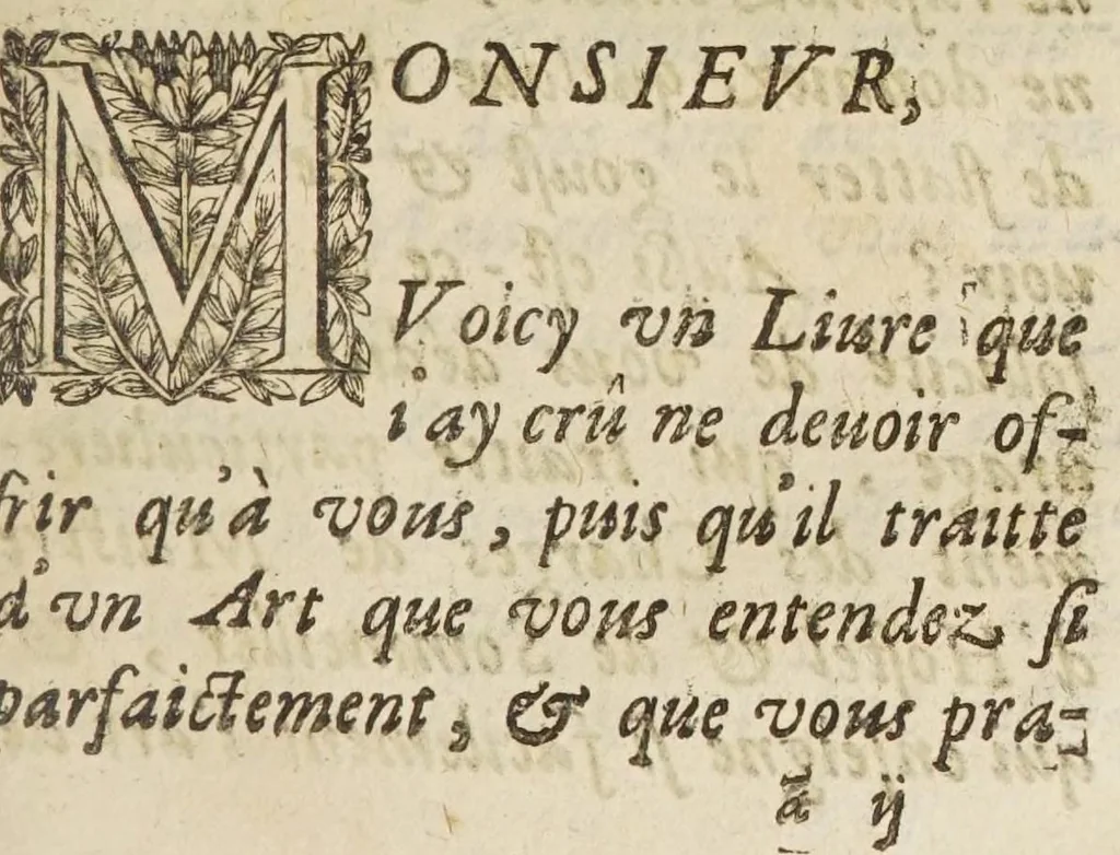 An illustration from Le maistre d'hostel : qui apprend l'ordre de bien seruir sur table & d'y ranger les seruices : ensemble le sommelier, qui enseigne la maniere de bien plier le linge en plusieurs figures : et à faire toutes sortes de confitures, tant seiches que liquides : comme aussi toutes sortes de dragées, & autres gentillesses fort vtiles à tout le monde : auec vne table alphabetique des matieres qui sont traittées dans ce liure, 1659, leaf 5