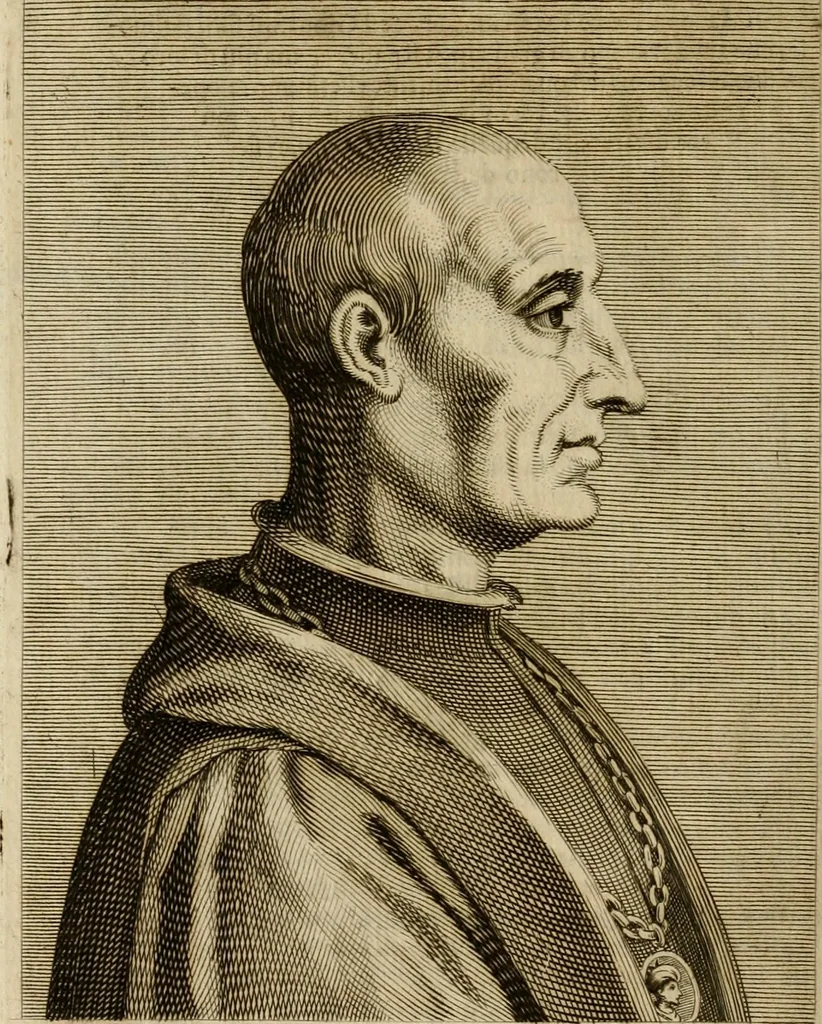 An illustration from Le marauiglie dell'arte, ouero, Le vite de gl'illustri pittori veneti, e dello stato : oue sono raccolte le opere insigni, i costumi, & i ritratti loro : con la narratione delle historie, delle fauole, e delle moralità da quelli dipinte, 1648, leaf 109