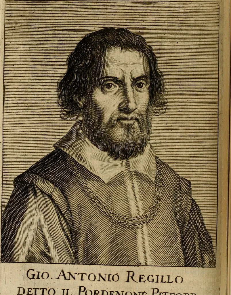 An illustration from Le marauiglie dell'arte, ouero, Le vite de gl'illustri pittori veneti, e dello stato : oue sono raccolte le opere insigni, i costumi, & i ritratti loro : con la narratione delle historie, delle fauole, e delle moralità da quelli dipinte, 1648, leaf 165