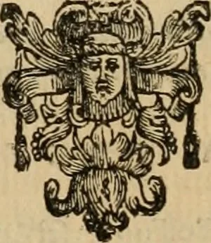 An illustration from Le marauiglie dell'arte, ouero, Le vite de gl'illustri pittori veneti, e dello stato : oue sono raccolte le opere insigni, i costumi, & i ritratti loro : con la narratione delle historie, delle fauole, e delle moralità da quelli dipinte, 1648, leaf 195