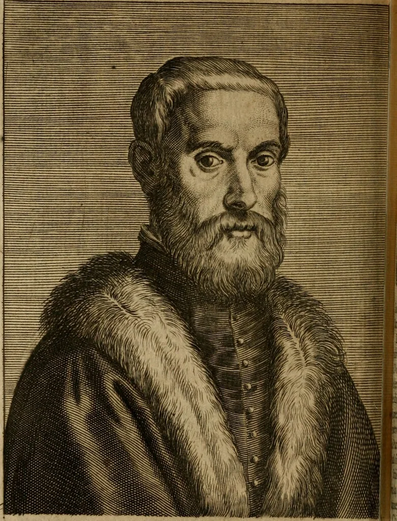 An illustration from Le marauiglie dell'arte, ouero, Le vite de gl'illustri pittori veneti, e dello stato : oue sono raccolte le opere insigni, i costumi, & i ritratti loro : con la narratione delle historie, delle fauole, e delle moralità da quelli dipinte, 1648, leaf 279