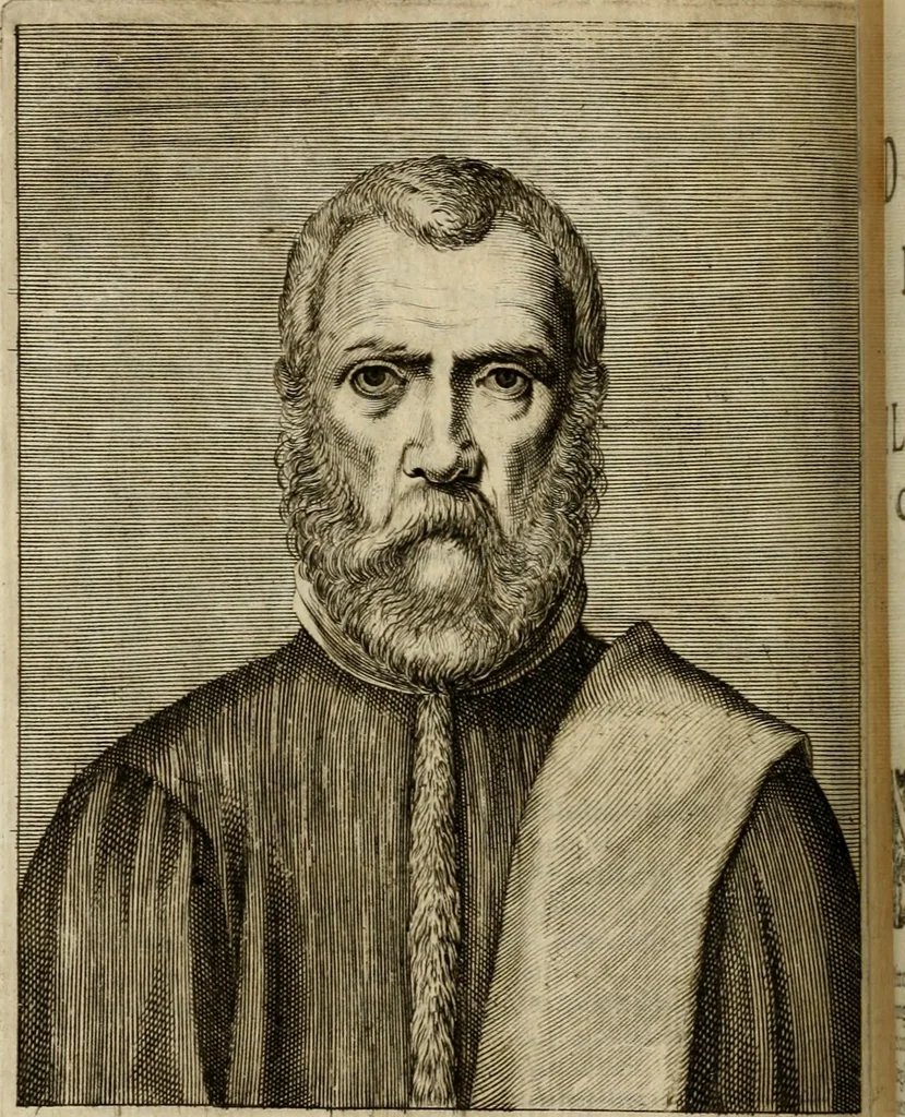 An illustration from Le marauiglie dell'arte, ouero, Le vite de gl'illustri pittori veneti, e dello stato : oue sono raccolte le opere insigni, i costumi, & i ritratti loro : con la narratione delle historie, delle fauole, e delle moralità da quelli dipinte, 1648, leaf 541