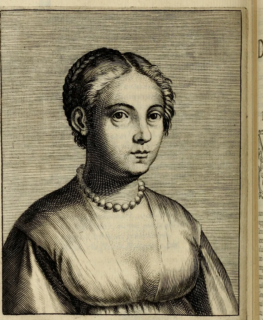An illustration from Le marauiglie dell'arte, ouero, Le vite de gl'illustri pittori veneti, e dello stato : oue sono raccolte le opere insigni, i costumi, & i ritratti loro : con la narratione delle historie, delle fauole, e delle moralità da quelli dipinte, 1648, leaf 609