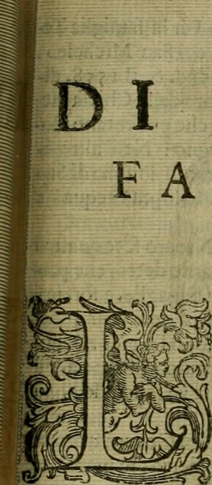 An illustration from Le marauiglie dell'arte, ouero, Le vite de gl'illustri pittori veneti, e dello stato : oue sono raccolte le opere insigni, i costumi, & i ritratti loro : con la narratione delle historie, delle fauole, e delle moralità da quelli dipinte, 1648, leaf 664