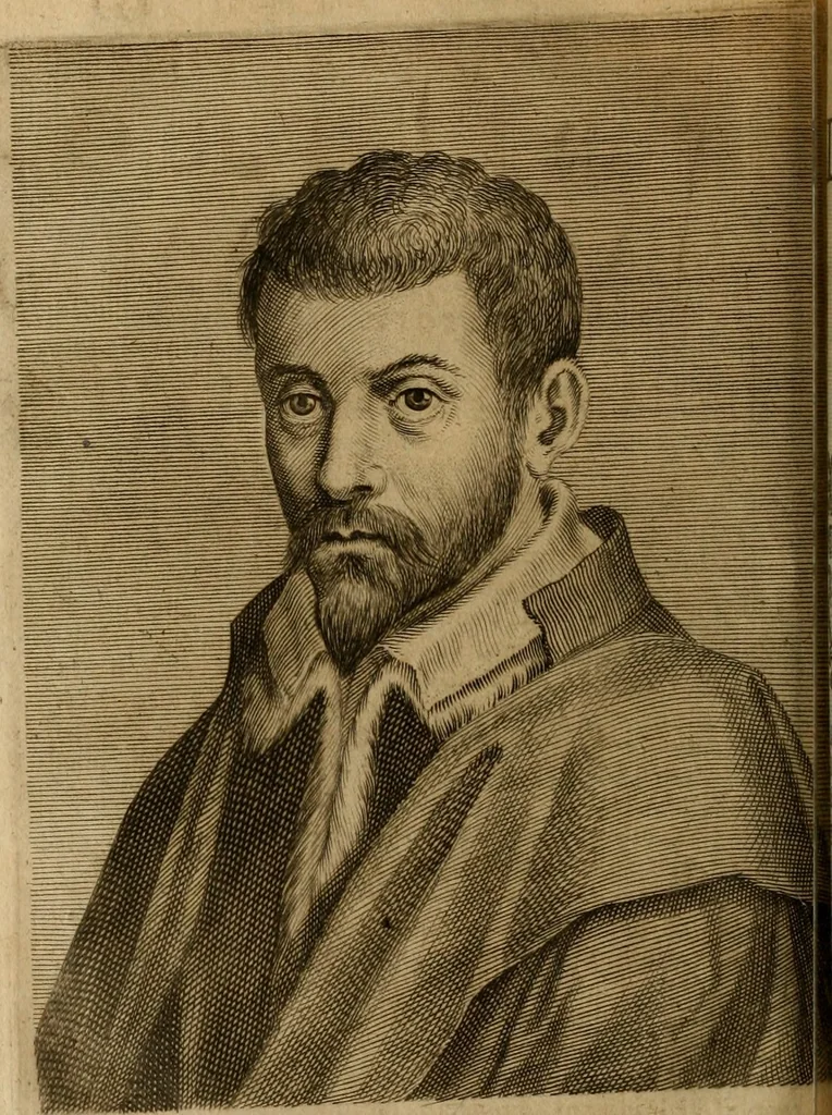 An illustration from Le marauiglie dell'arte, ouero, Le vite de gl'illustri pittori veneti, e dello stato : oue sono raccolte le opere insigni, i costumi, & i ritratti loro : con la narratione delle historie, delle fauole, e delle moralità da quelli dipinte, 1648, leaf 691