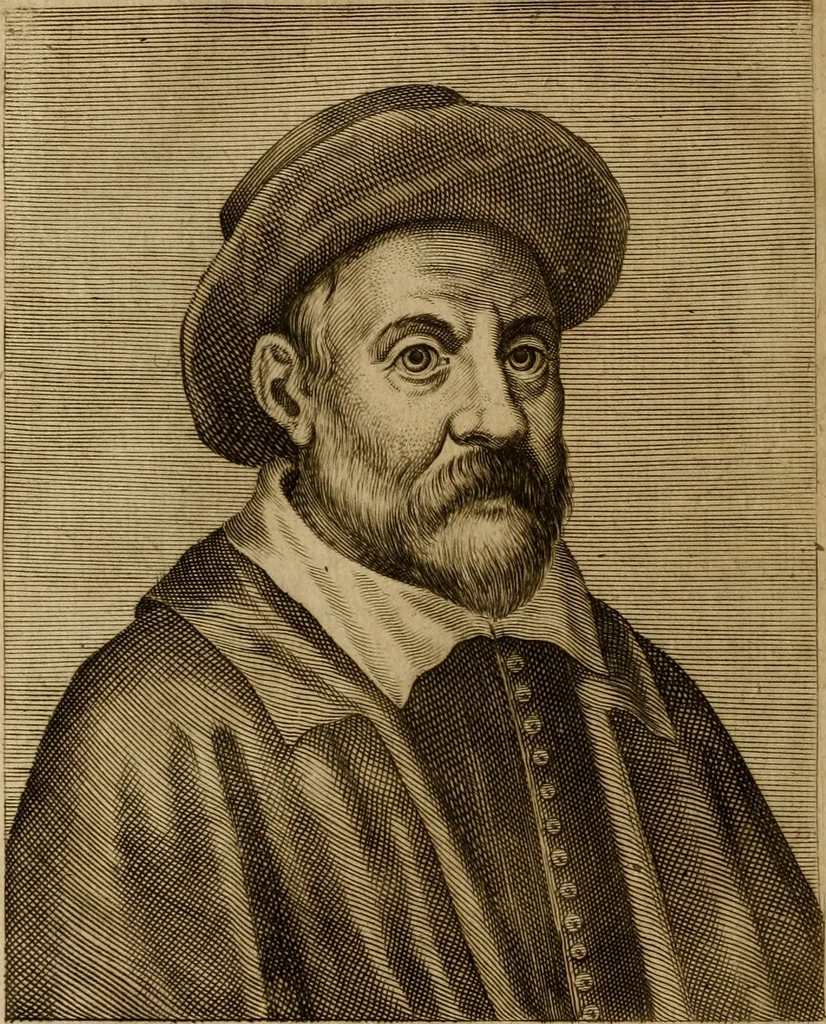 An illustration from Le marauiglie dell'arte, ouero, Le vite de gl'illustri pittori veneti, e dello stato : oue sono raccolte le opere insigni, i costumi, & i ritratti loro : con la narratione delle historie, delle fauole, e delle moralità da quelli dipinte, 1648, leaf 767