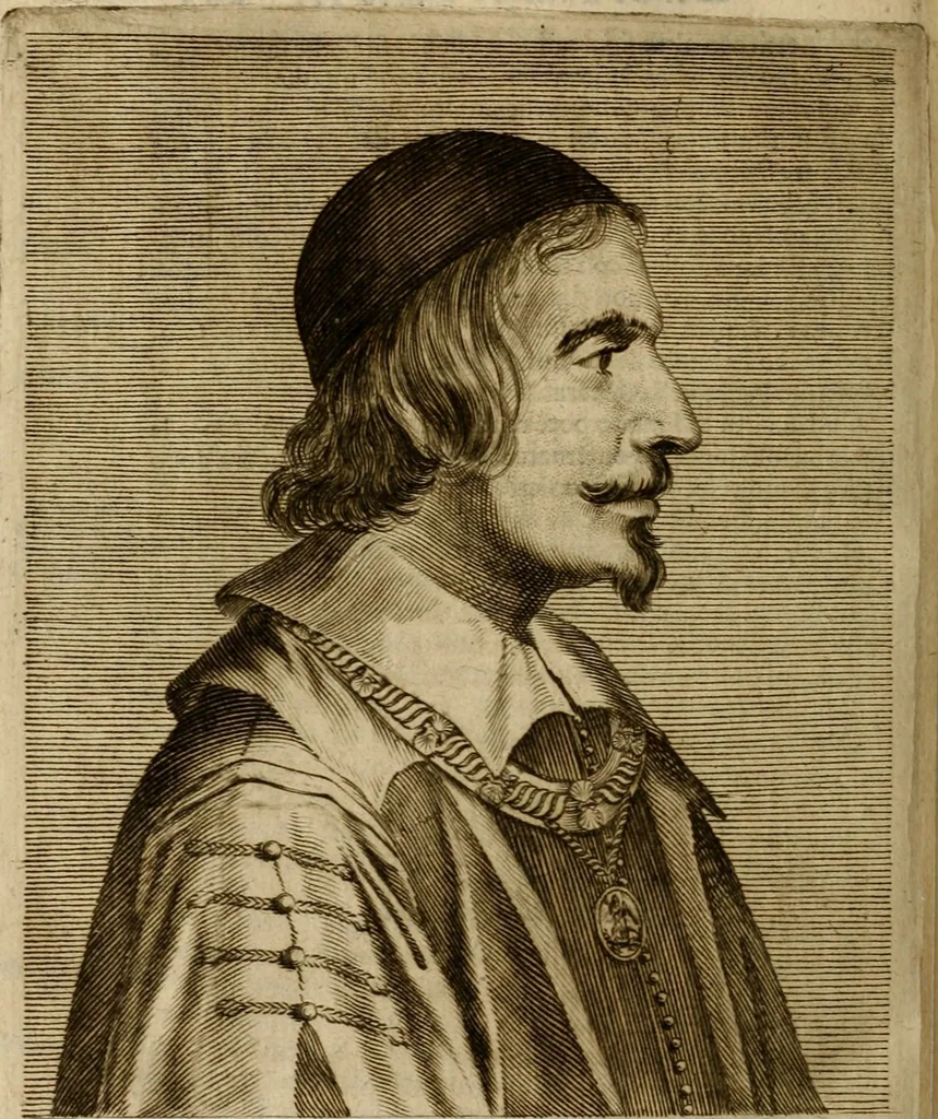 An illustration from Le marauiglie dell'arte, ouero, Le vite de gl'illustri pittori veneti, e dello stato : oue sono raccolte le opere insigni, i costumi, & i ritratti loro : con la narratione delle historie, delle fauole, e delle moralità da quelli dipinte, 1648, leaf 825