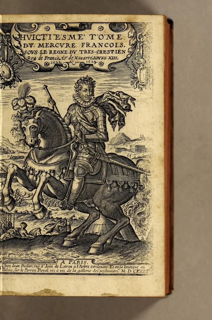 An illustration from Le mercure françois, ou, La suitte de l'histoire de la paix. : Commençant l'an M. D.CV. pour suitte du septenaire du D. Cayer, & finissant au sacre du tres-Chrestien roy de France & de Nauarre Loys XIII. [i.e. Cayet. From 1605 to 1635 by J. and E. Richer, and continued to 1644 by J. Renaudot], 1611, leaf 7