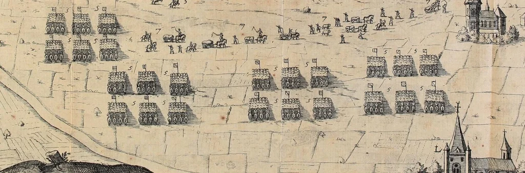 An illustration from Le mercure françois, ou, La suitte de l'histoire de la paix. : Commençant l'an M. D.CV. pour suitte du septenaire du D. Cayer, & finissant au sacre du tres-Chrestien roy de France & de Nauarre Loys XIII. [i.e. Cayet. From 1605 to 1635 by J. and E. Richer, and continued to 1644 by J. Renaudot], 1611, leaf 813